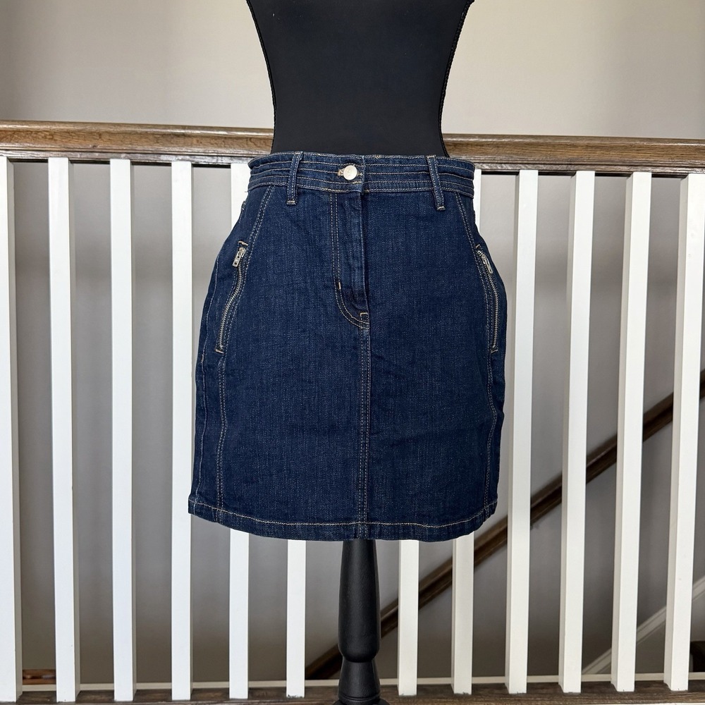 Anthropologie Pilcro Denim Mini Skirt Size 6 Dark Academia Utility 90s Revival